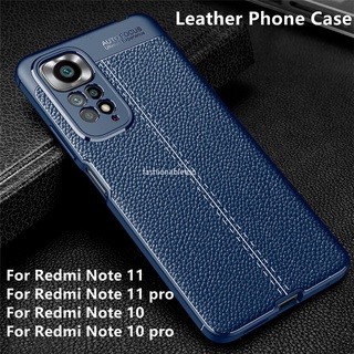 Luxury Leather Phone Case For Xiaomi Redmi Note 11 10 pro 11pro 10pro 11s 10s 11t Redmi 10 Note11 Note10s Note10pro Redmi10 4G 5G Soft Bumper Shockproof Casing Fashion Solid Color Leather Back Cover