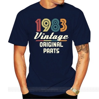 คอลูกเรือเสื้อยืดผ้าฝ้าย พิมพ์ลาย 1983 Tee 35Th Turning 35 Funky สไตล์วินเทจ สําหรับผู้ชายS-5XL