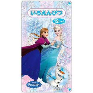12c สีไม้ frozen กล่องเหล็ก Disney