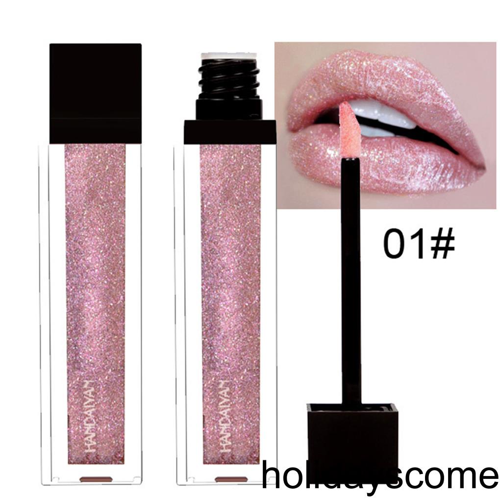 [HCLM] HANDAIYAN Gold Silver Glitter Lip Gloss Matte Lip Stain Balm Non
