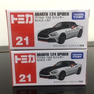 โมเดลรถเหล็ก Tomica No.21 Abarth 124 Spider