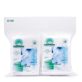 รถพยาบาล สำลีแผ่น เดี่ยว 100 แผ่น x4 แพ็ค Ambulance Cotton Pads Single 100 sheets x4 packs