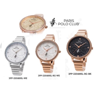 Paris Polo Club นาฬิกาผู้หญิง รุ่น 3PP-2201895L  สีเงิน/สีโรสโกลด์