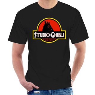 เสื้อยืดคอกลม แขนสั้น ผ้าฝ้าย 100% พิมพ์ลาย Jurassic Studio Park Totoro Miyazaki Spirited Away 3111B แนวสตรีท ขนาดใหญ่ ส