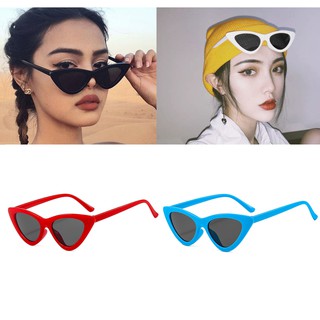 แว่นตากันแดดแฟชั่น Cat Eye Triangle Retro Sun Glasses