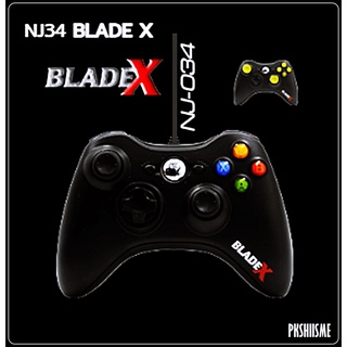 Nubwo NJ-34 BladeX จอยเกมส์มิ่ง ทรง XBOX 360 ใช้กับคอมพิวเตอร์ USB (สีดำ)Black NJ-34 ไม่รองรับเกมส์ออนไลน์ได้ทุกเกมส์