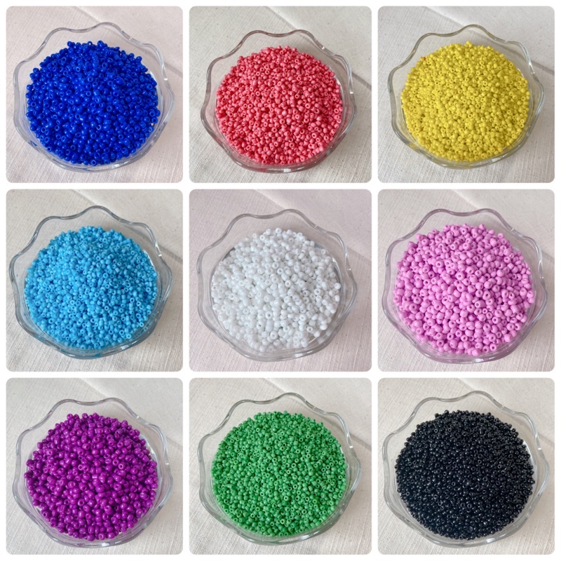 ลูกปัดเม็ดทรายโทนสีเข้ม F002 ลูกปัดdiy