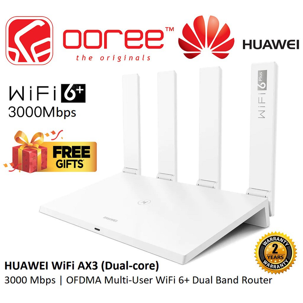Day Kindness traffic HUAWEI WiFi AX3 (DUAL-CORE) WI-FI 6 PLUS SMART WI-FI WIRELESS ROUTER WITH  3000MBPS DUAL BAND GIGABIT & OFDMA MULTI-USER | Shopee Thailand