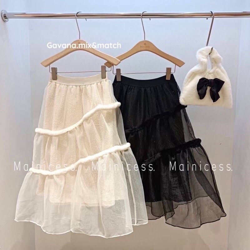 📌ทักก่อนสั่ง📌กระโปรงเอวสม็อค ทรงบาน สไตล์korea Gavana