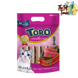 TORO โทโร่ ขนมแมว ทูน่า แพ็คสุดคุ้ม 14ชิ้น x 30g.