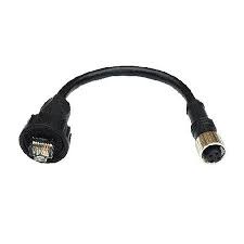 CBL-M12DFF4PRJ45-BK-10-IP67	Cat-5E UTP Ethernet cable with IP67-rated, M12(4-pin, D-coded) to RJ45, 