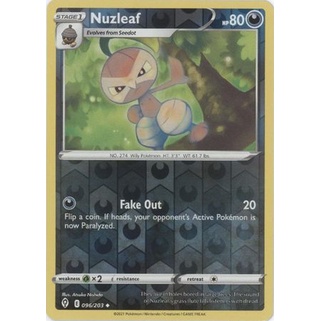 การ์ดโปเกมอน Nuzleaf - 96/203 - Uncommon Reverse Holo