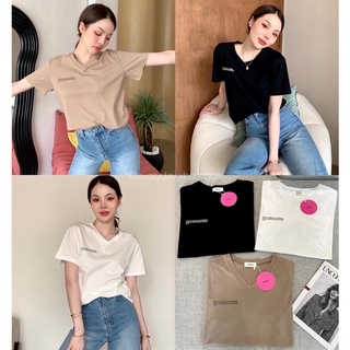 ✨𝑁𝑒𝑤✨ “Orgnic Cotton Lightweight V Neck T- Shirt”  (320฿ฟรีส่ง) เสื้อยืดแบรนด์ดัง PANG AIA รุ่นใหม่ทรงคอวี แขนสั้น