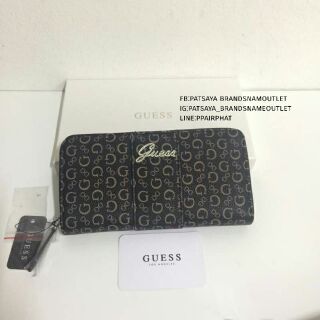 Guess leather walletแท้💯outlet กระเป๋าสตางค์ใบยาวรุ่นซิปรอบ