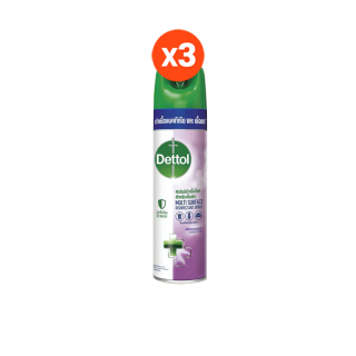 Dettol เดทตอล ดิสอินเฟคแทนท์ สเปรย์ กลิ่น ลาเวนเดอร์ 225 มล. X 3 ขวด