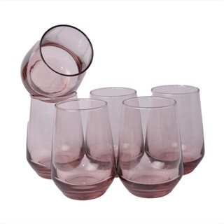 แก้วน้ำ RIPPLE 390 ML.จำนวน 6 ใบ สีม่วง