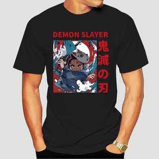 เสื้อยืดวินเทจเสื้อยืดแขนสั้น คอกลม พิมพ์ลายอนิเมะ Demon Slayer Kamado Tanjirou สําหรับผู้ชาย 2022S-5XL