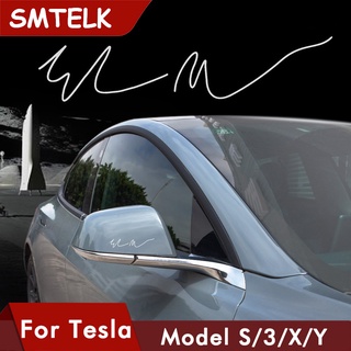 Tesla อุปกรณ์เสริม2022 Elon Musk Signature Car Sticker For Tesla Model S 3 X Y 2021 Accessories Creative Auto Stickers M