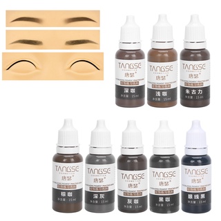 คลังสินค้าใส 15ml Eyebrow Eyeliner Tattoo Pigment Microblading Semi‑Permanent Ink for Practice