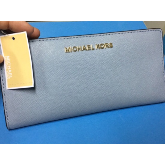 กระเป๋าเงิน MICHAEL KORS สีฟ้า/กรม (ของแท้ 💯%) 🔸New🔸