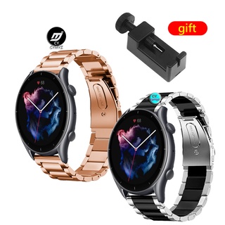 สาย Amazfit GTR 3 / 3 pro สายรัด  สายโลหะ สเตนเลส สำหรับ amazfit GTR 2 / GTR2e นาฬิกาอัฉริยะ สาย Amazfit GTR 3 Pro สายรัดข้อมือกีฬา