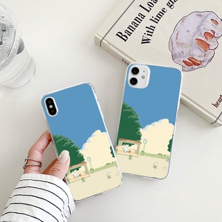 station เคสไอโฟน 12 pro max 8 พลัส เคส iPhone 7 8 14 plus se2020 cover 13 12 11 pro max Xr Xs X case Cartoon นิ่ม