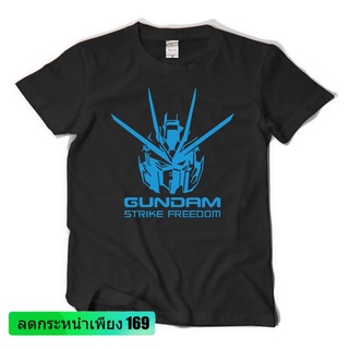 เสื้อยืด พิมพ์ลาย Warhamme Gundam Strike Freedom ขนาดใหญ่ สีดํา แฟชั่นสําหรับผู้ชาย