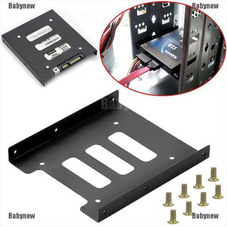 Babynew อะแดปเตอร์ขาตั้ง SSD HDD เป็น 3.5 นิ้ว 2.5 นิ้ว สําหรับที่วาง PC SSD