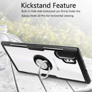 ✨ Samsung Galaxy S20 Plus S20 Ultra A51 A71 S10 Plus S10E Luxury Shockproof Clear Stand Ring Phone Case เคสโทรศัพท์แบบใสหรูหรากันกระแทกสําหรับ