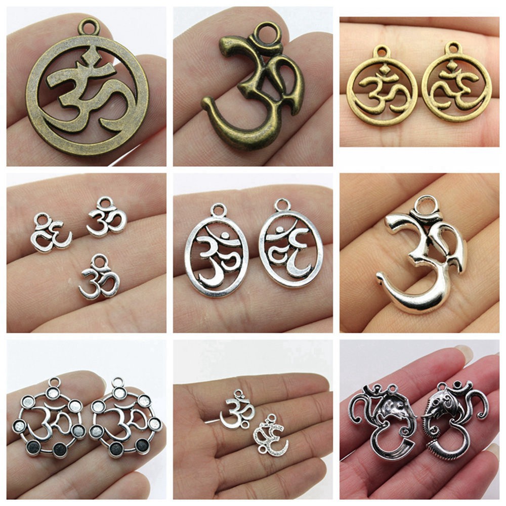 Om จี้ตัวอักษร สําหรับทําเครื่องประดับแฮนด์เมด Diy