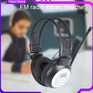 【F6】HRD-308S ชุดหูฟังสเตอริโอ วิทยุ FM บลูทูธ ไร้สาย แบบพกพา พับได้ 50-108MHz สําหรับนักเรียน