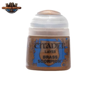 [BSAพร้อมส่ง] Citadel : LAYER: BRASS SCORPION (12ML) สีอะคริลิคสำหรับทาโมเดล