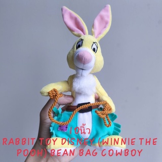 ตุ๊กตา กระต่าย ใน วินนี่ เดอะพูห์ ก้นถ่วง 10นิ้วRABBIT TOY DISNEY (WINNIE THE POOH) BEAN BAG COWBOY ชุดคาวบอย ป้ายตัด