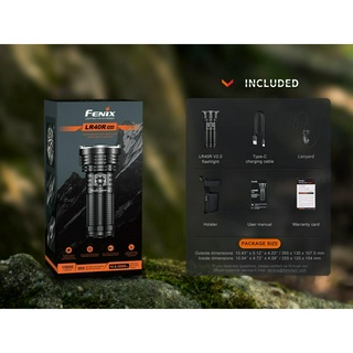 ไฟฉาย Fenix LR40R V2.0 SUPER BRIGHT SPOT-AND-FLOOD SEARCHING FLASHLIGHT สินค้าตัวแทนในไทยประกันซ่อมสามปี