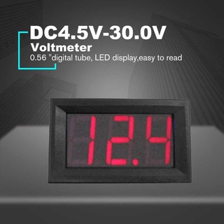 หน้าจอวัดโวลต์ DC4.5V-30.0V ใช้สายไฟ 2 เส้นสีแดง Two-wire DC voltage meter head 0.56 inch LED digital voltmeter DC4.5...