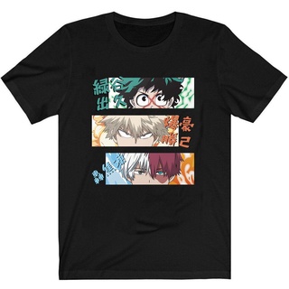 เสื้อยืด ผ้าฝ้าย พิมพ์ลายอนิเมะ My Hero Academia MHA Boku No Hero Academia สําหรับผู้ชาย