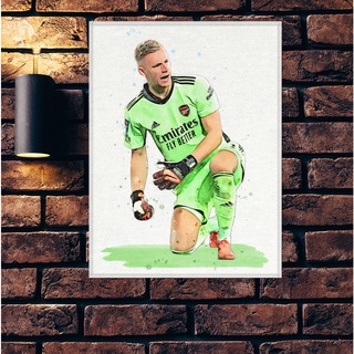 โปสเตอร์ ผ้าแคนวาส แบรนด์ เลโน่ ทีมอาร์เซนอล Bernd Leno Arsenal ภาพวาด ศิลปะ นักบอล นักฟุตบอล