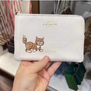 แท้💯% 🎀 พร้อมส่ง COACH CC474 กระเป๋าถือสตรีหนังกระเป๋าสตางค์เหรียญกระเป๋าโทรศัพท์มือถือกระเป๋าคล้องกระเป๋า