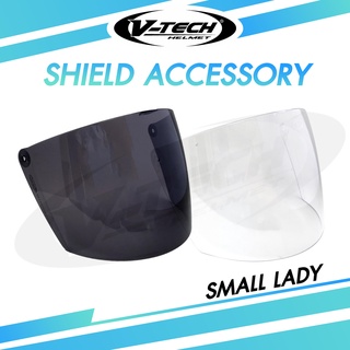 แผ่นหน้านิรภัยหมวกครึ่งใบสำหรับเด็กเล็ก V-TECH KIDS LADY พร้อมสกรูสีดำ