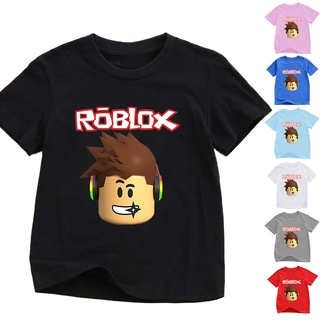 Roblox เสื้อยืดแขนสั้นหน้าร้อนสําหรับเด็ก