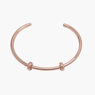 Moress Open Bangle Smooth/Twist Rose Gold