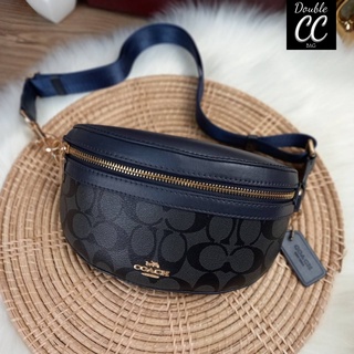 (แท้ 💯%‼ Factory) COACH BELT BAG IN SIGNATURE CANVAS