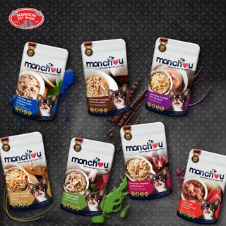 [12 PCS][MANOON] MONCHOU Pouch Dog Food มองชู เพาซ์ อาหารสำหรับสุนัข ขนาด 70 กรัม