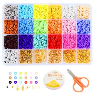 Colorful Clay Beads Kits For DIY Gift, Disk Beads For Jewelry Making Supplies Clay Beads Kits For DIY Crafts /