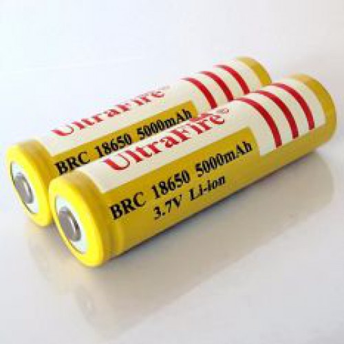 ถ่านชาร์จ Li-ion 18650 3.7V 5,000mAh UltraFire หัวนูน