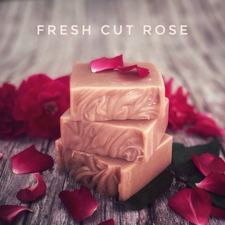 สบู่ธรรมชาติน้ำมันกุหลาบ•Natural Rose Clay Facial Bar Soap•บำรุงผิว•เนียนนุ่ม•เปล่งประกาย•ลดรูขุมขน•ลดผดผื่น