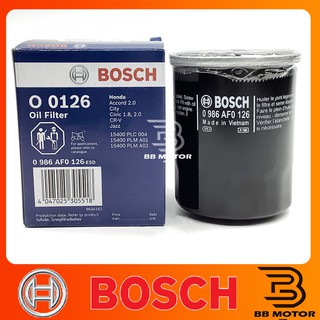 กรองน้ำมันเครื่อง  Bosch HONDA ทุกรุ่น #0126