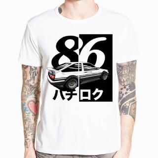 เสื้อยืดลําลอง แขนสั้น คอกลม พิมพ์ลายอนิเมะญี่ปุ่น AE86 Initial D homme แฟชั่นฤดูร้อน สําหรับผู้ชาย