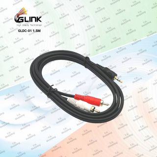 Glink  สายสัญญาณเสียง DC3.5 M-RCA *2    รุ่น GLDC-01ขนาดความยาว 1.5 เมตร, 3เมตร, 5 เมตร