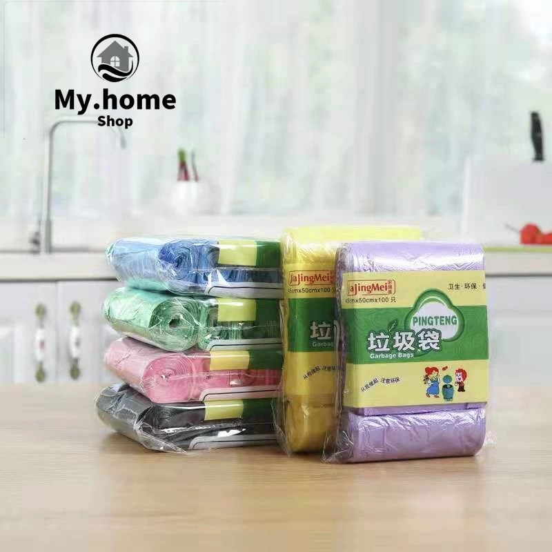 My.home_shop ถุงขยะแบบม้วน 100 ใบขนาด 45×50 1แพ็ค5ม้วน